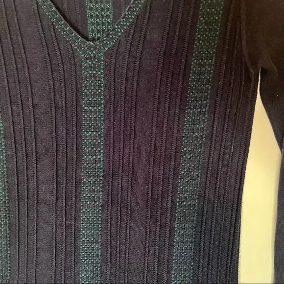 Max Studio V-Neck A Line Sweater Dress - Picture 2 of 8